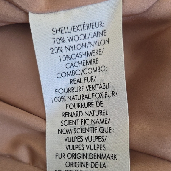 Alice + Olivia Camel  Coat with Fox Fur Trim - Picture 6 of 6